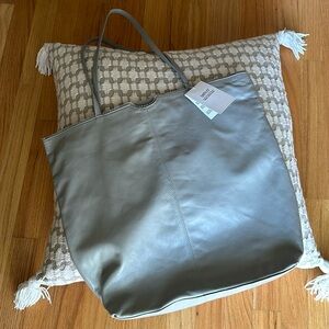 Latico Gemma tote grey leather